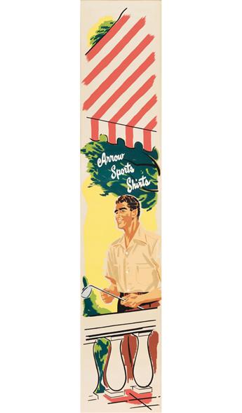 DESIGNER UNKNOWN. ARROW SPORTS SHIRTS. Two posters. Each 70x14 inches, 177x36 cm.